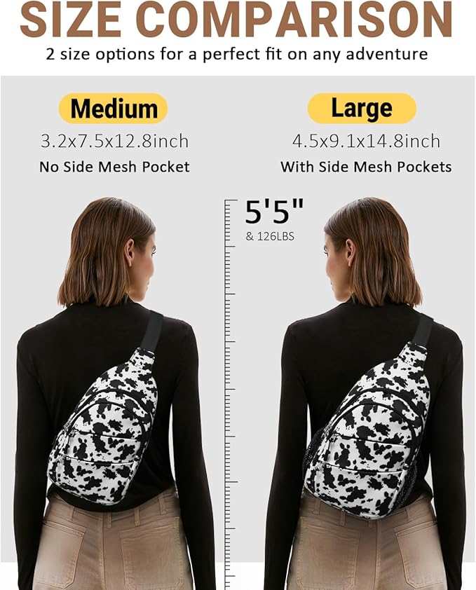 Tuwubi Crossbody Bags for Women, Sling Bag for Men, Small Hiking Backpack Anti - Image 5