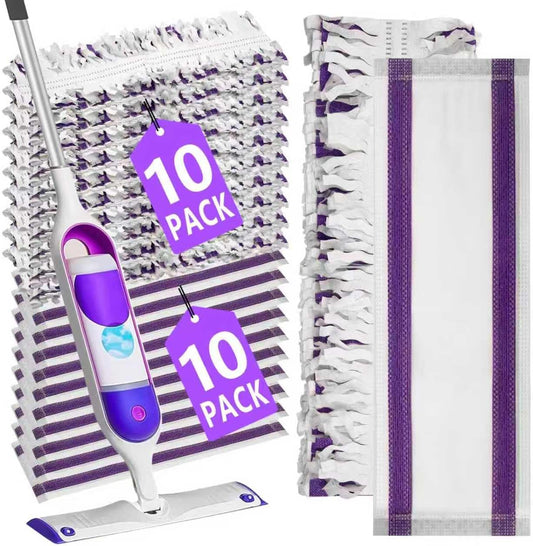 20 Count Disposable Mop Pad Refills for Swiffer Power Mop,Includes 10 Ultra-fine Fiber Mop Pads and 10 Super Absorbent Mop Pads,Compatible with Swiffer Power Mop，Replacement Mop Pad for Floor Cleaning