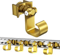 4 Pack L Track Hooks with Single Stud Fitting, Spring-Loaded Adjustable Gear by vandrabase