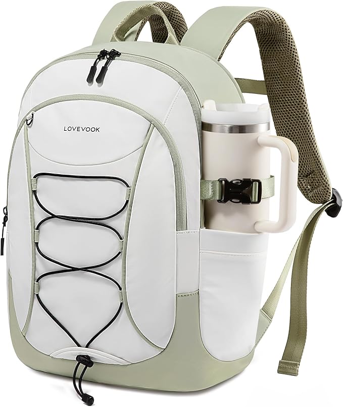 LOVEVOOK Mens Backpack with Giant Tumbler Holder Pocket, 17 Inch Everyday by LOVEVOOK