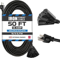 Iron Forge Cable 50 Ft Black Extension Cord by IronForgeCable