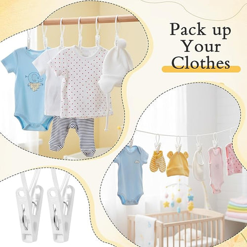 90 Pack Multi-Purpose Laundry Hooks Hanging Clips Bulk - Image 2