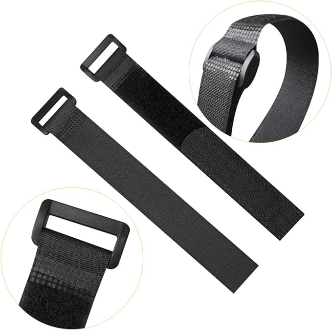 YiwerDer 8 Inch Hook and Loop Straps Reusable Fastening Cable Strap, Durable - Image 3