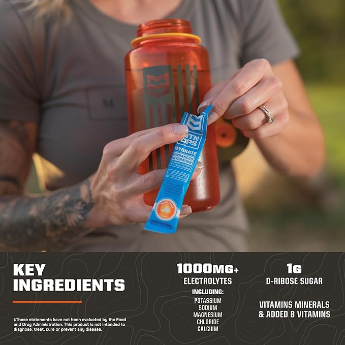 MTN OPS Hydrate Low Sugar Electrolyte Powder Drink Mix - Image 5