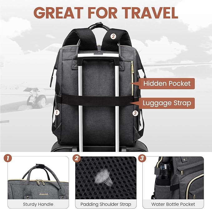 LOVEVOOK Laptop Backpack for Women, 15.6 Inch Professional Womens Travel - Image 5
