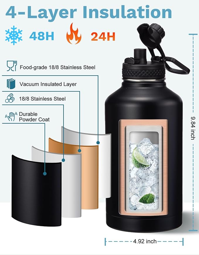 BENZZO 64/128 oz Water Bottles - Image 4