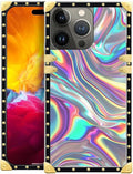 Compatible with iPhone 15 Pro Case, Holographic Abstract Iridescent Textures by Unknown