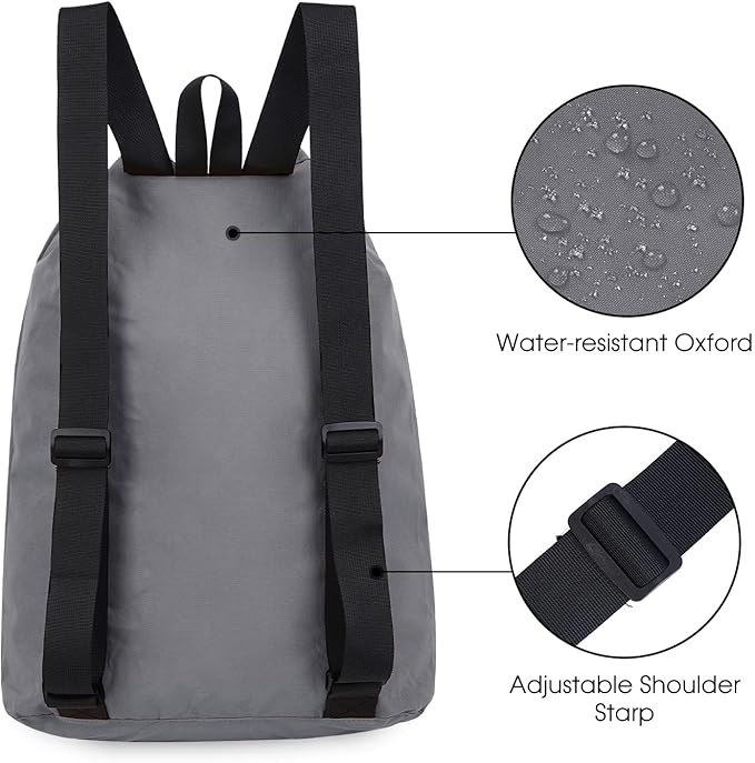 WANDF Swim Bag Mesh Drawstring Backpack Beach Backpack - Image 4