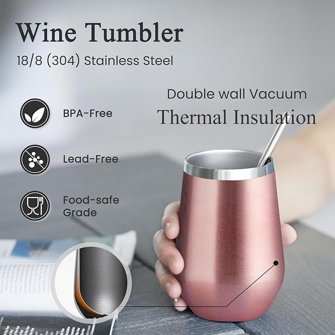 MEWAY Stemless 12oz Insulated Wine Tumbler - Image 2