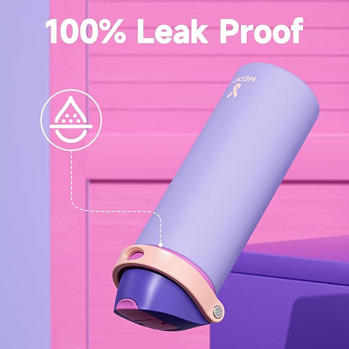 24 oz Insulated Water Bottle for Women: Meoky Stainless Steel Metal Water Bottle - Image 6