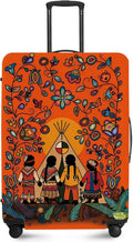 Native American Tribal Teepee Travel Luggage Cover -Stretchable Airplane by ANNAQUEEN