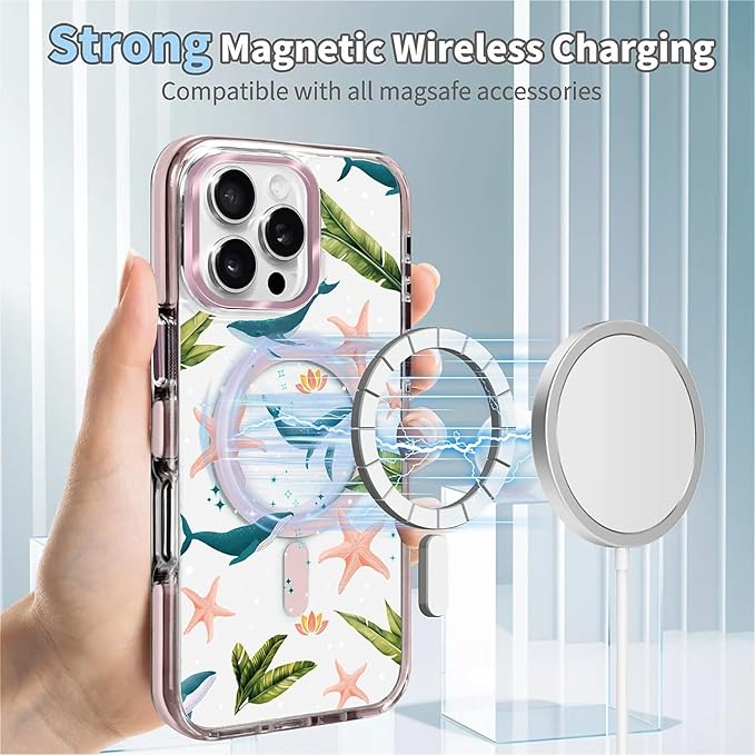Case for iPhone 16 Pro, Sealife Whale Ocean Wildlife Clear Phone Case - Image 4