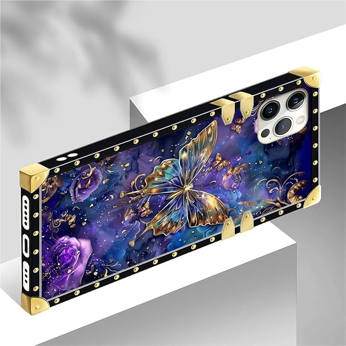 Compatible with iPhone 12 Pro Max Case, Glistening Golden Butterfly Vibrant - Image 4