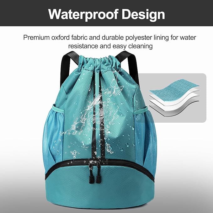 Hoedia Sports Drawstring Backpack - Image 3