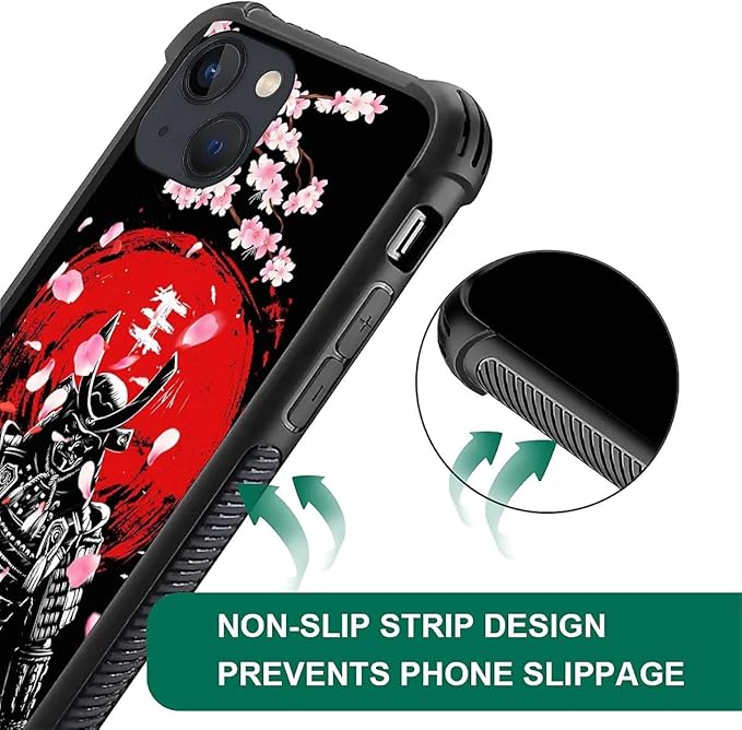 for iPhone 13 Mini Case, Sakura Japanese Samurai Pattern Graphic Design Girl - Image 6