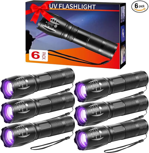 6Pack Small UV Flashlight Black Light, 395nm UV Light Flashlights, Portable LED by Staaricc