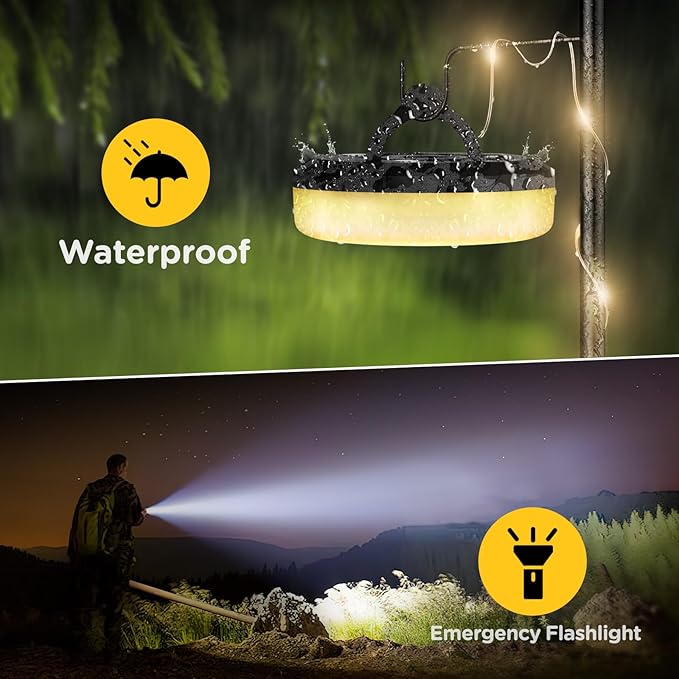 OGERY 2-Pack Camping String Lights, 32.8FT Rechargeable Christmas String Lights - Image 6