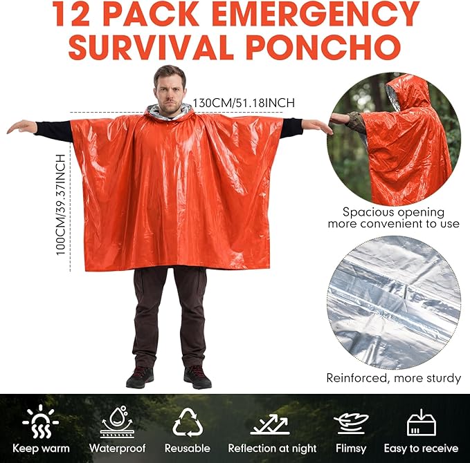 Tellegloww Emergency Ponchos - Image 2