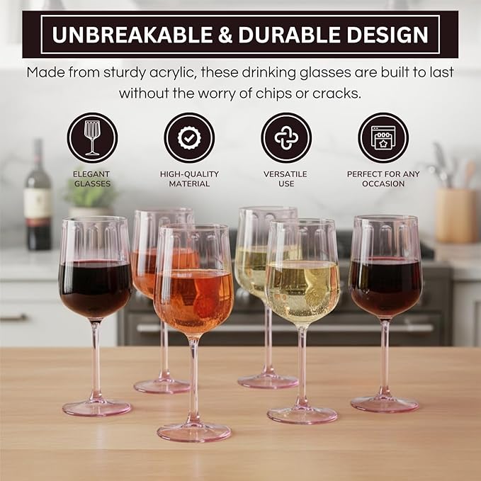 Khen Acrylic Lucia Stemmed Goblets - Image 4