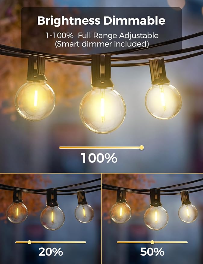 XMCOSY+ Patio Lights, Smart 50Ft Outdoor String Lights - Image 4