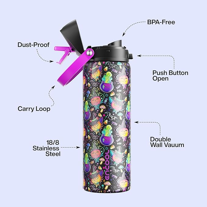 Insulated Water Bottle with Straw - Image 3