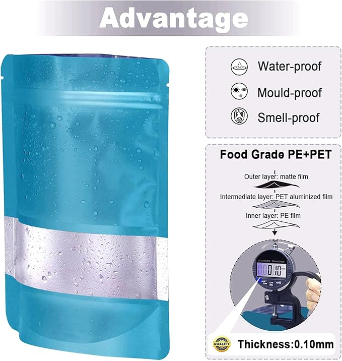 4"x6" 120pcs Mylar Bags for Food Storage, Smell Proof Bag - Image 5