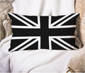 EKOBLA UK Flag Pillow Cases Union Jack Black White United Kingdom National by EKOBLA