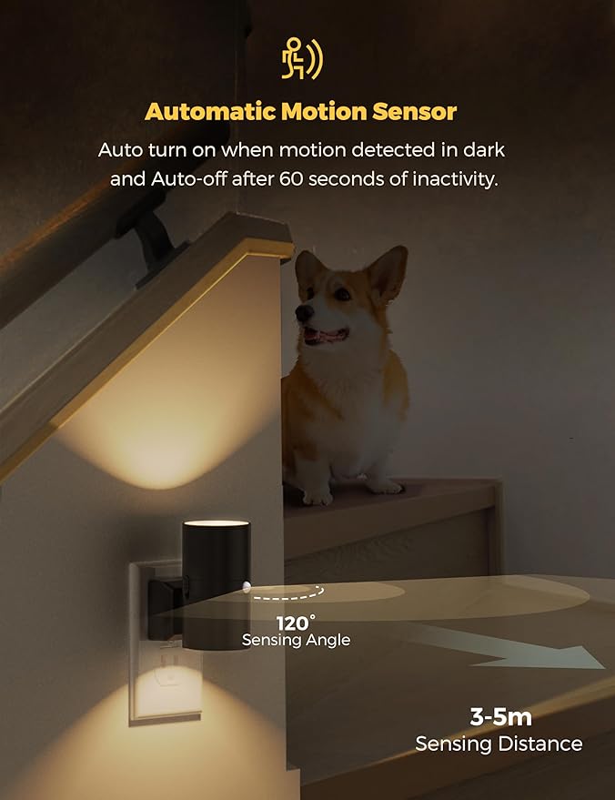 L LOHAS LED Motion Sensor Night Light, Dimmable Night Lights Plug into Wall - Image 3