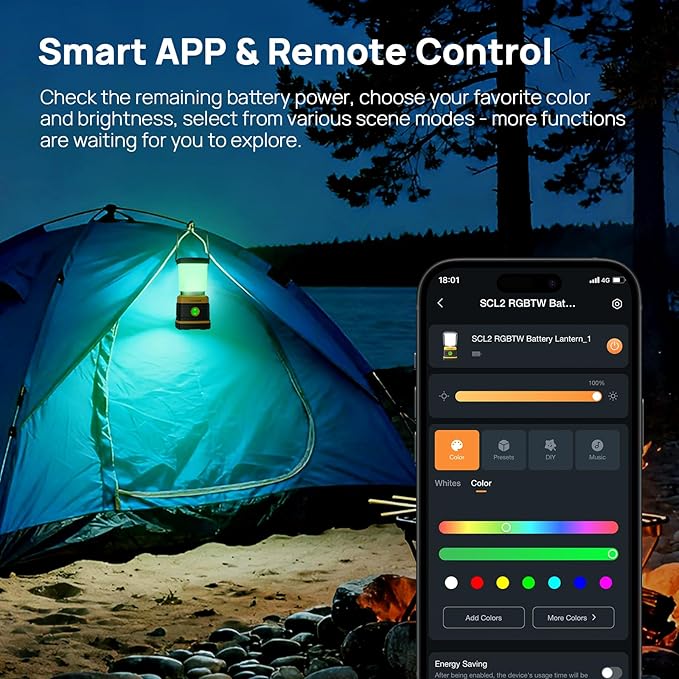 Consciot Smart RGBTW Battery Powered LED Lantern - Image 3