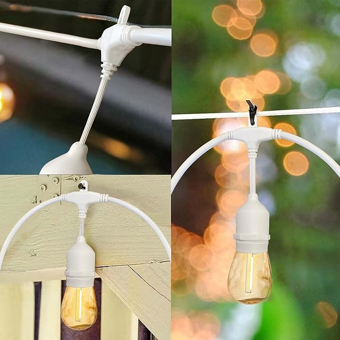 Banord White Outdoor String Lights, Commercial Grade Patio Lights - Image 5