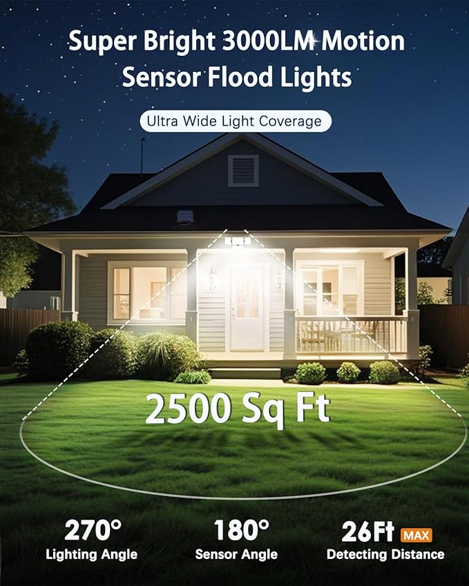 CLAONER Solar Outdoor Lights Motion Sensor 3500LM 288 LED Solar Security Lights - Image 5
