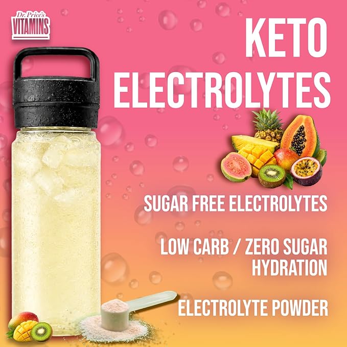 Dr. Price’s Electrolytes Powder Bulk – Tropical, 90 Servings | Sugar Free - Image 7