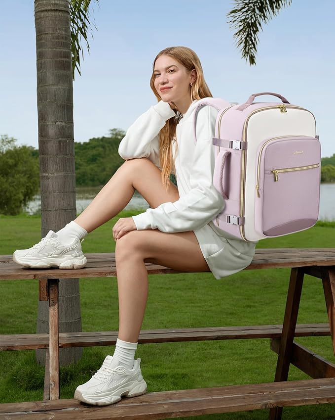 LOVEVOOK 40L Travel Backpack for Women & Men, Airline Approved Carry On Luggage - Image 2