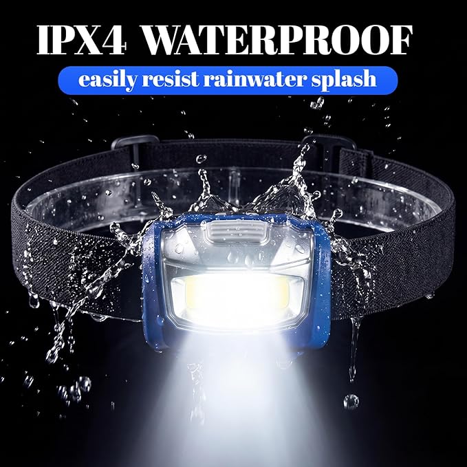 Macarrie LED Headlamps IPX4 Waterproof 3 Modes Headlamp Flashlight Bright Head - Image 3