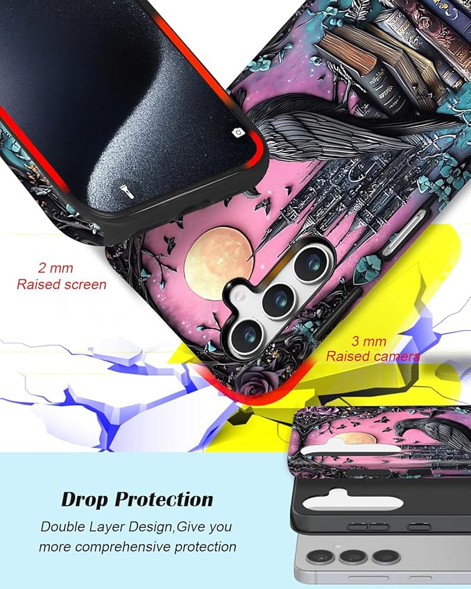 Compatible for Samsung Galaxy A37 5G Case, Dual Layer Heavy Duty 2 in 1 - Image 3