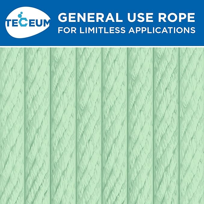 TECEUM Cotton Rope 3/16” – 50 FT – Strong All-Purpose Braided Rope – Natural - Image 9