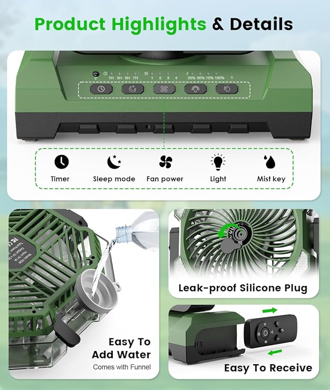 Camping Misting Fan - Image 9