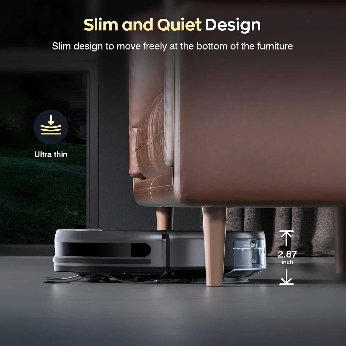 Robot Vacuum and Mop Combo, 2 in 1 Robotic Vacuums Cleaner with WiFi/App, Robot Vacuum with Water Tank, Strong Suction, Schedule, Self-Charging, Quiet, for Hard Floor, Pet Hair, Low Pile Carpet