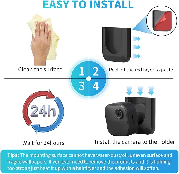 3 Blink Camera No Drill Wall Mount Bracket - Image 5