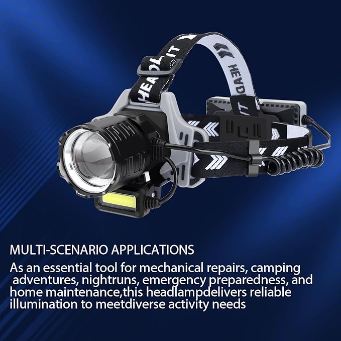 Bud K Rechargeable LED Headlamp, 1200 Lumens Super Bright Headlamp Flashlight - Image 7