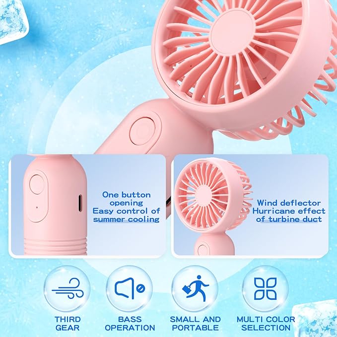Rossesay 6 Pcs Mini Portable Fan Bulk Cute Handheld Lightweight Small Little - Image 4