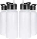 VEGOND 32 oz Insulated Water Bottle Bulk Stainless Steel Metal Water Bottles by VEGOND