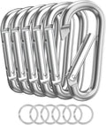 Carabiner Keychain Clip -3" Aluminum Carabiner D Ring, Caribeener Clips by LINGXINXIN