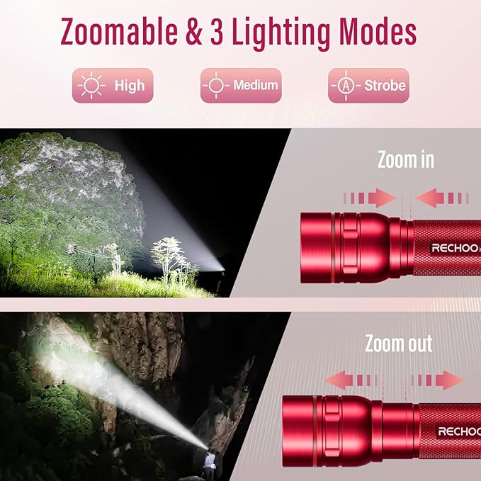 Rechargeable Flashlights High Lumens, G1000 Super Bright Flash Light 2 Pack - Image 2