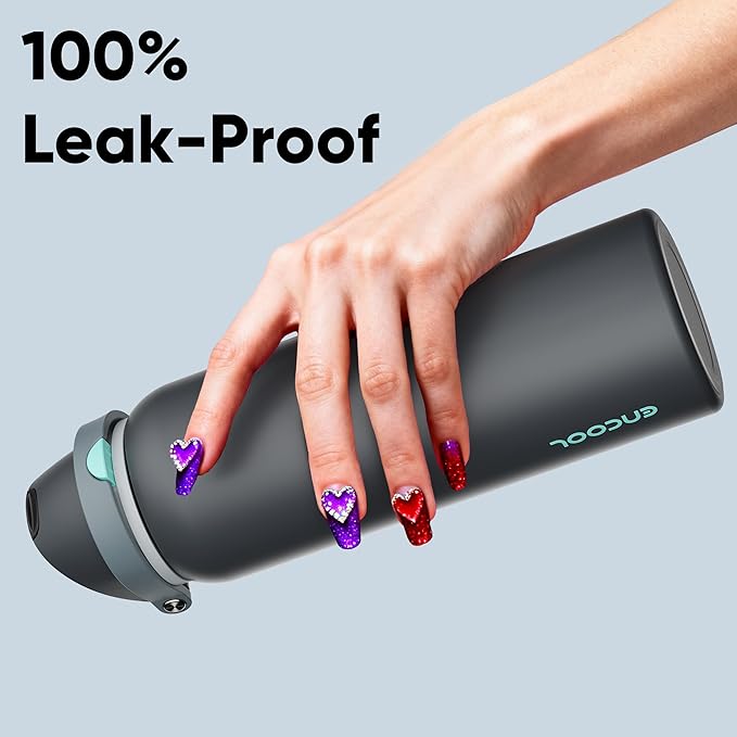 Insulated Water Bottle with Straw - Image 6
