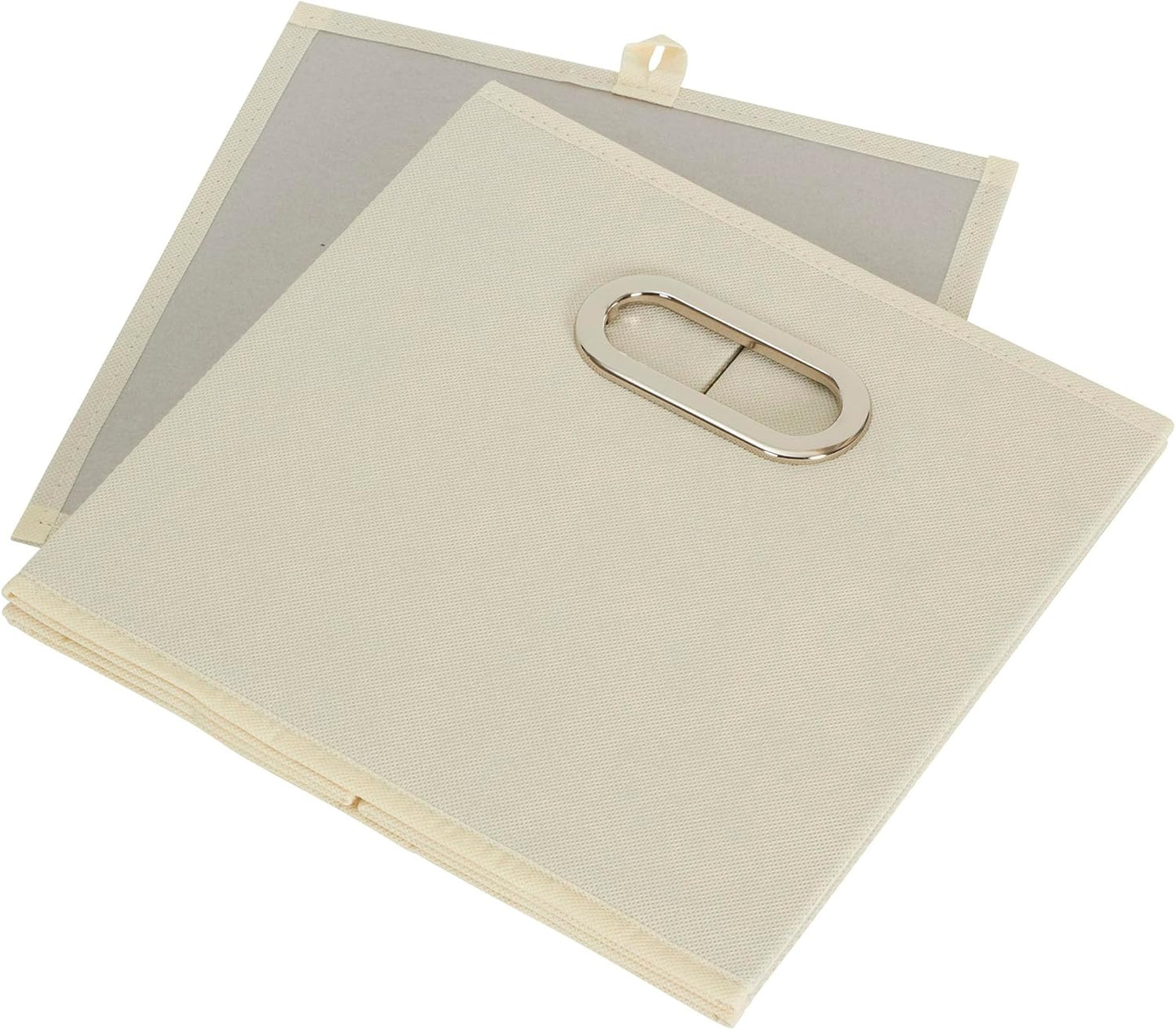 Household Essentials 82-1 Foldable Fabric Storage Bins | Set of 6 Cubby Cubes with Handles | Natural