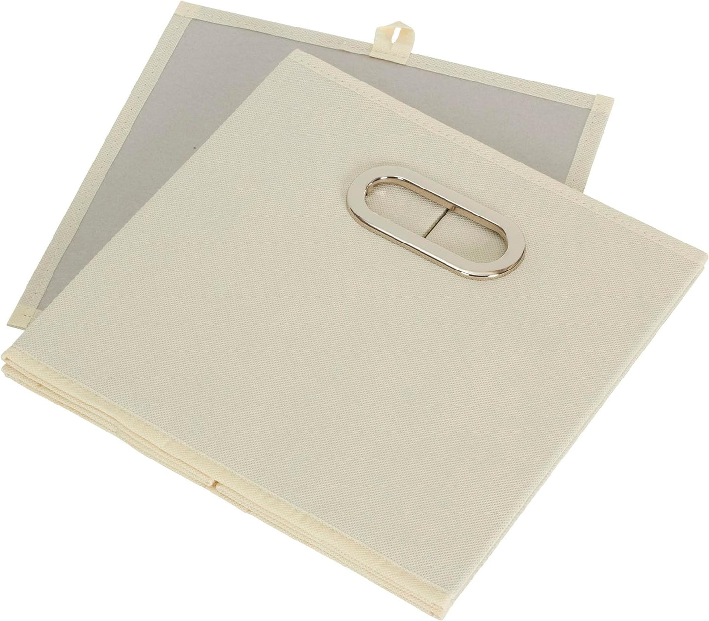 Household Essentials 82-1 Foldable Fabric Storage Bins | Set of 6 Cubby Cubes with Handles | Natural (Pack of 6)