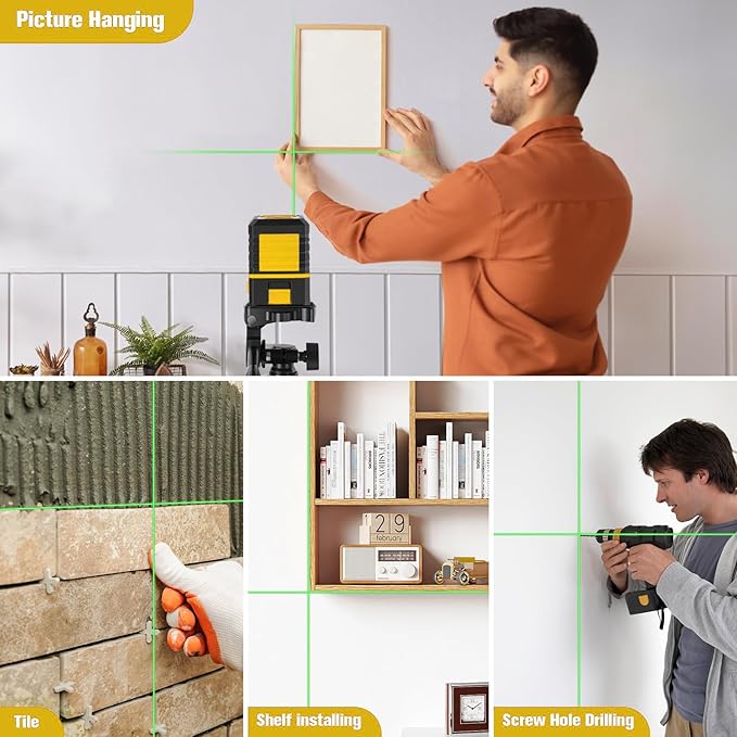 Laser Level with Tripod, 100 feet Green Cross Line Self Rotary Leveling Laser - Image 7