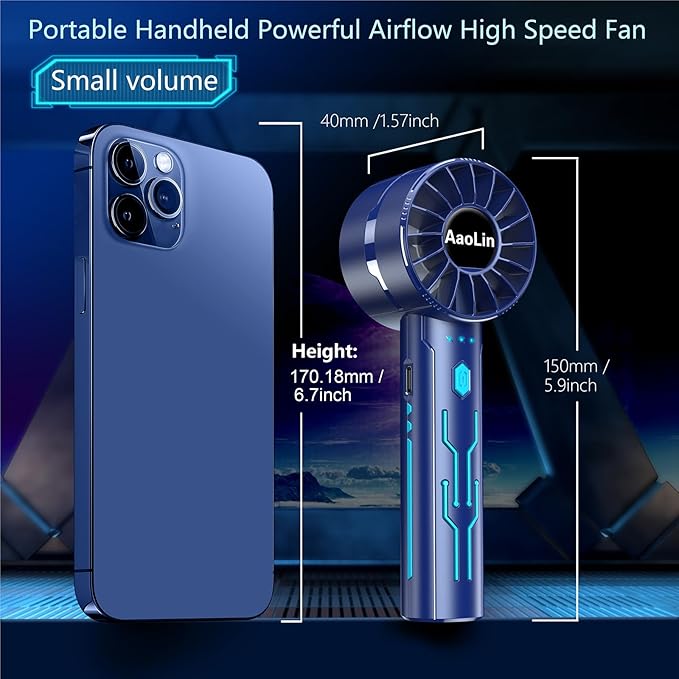AaoLin 2pcs Portable Handheld Turbo Fan - Image 5