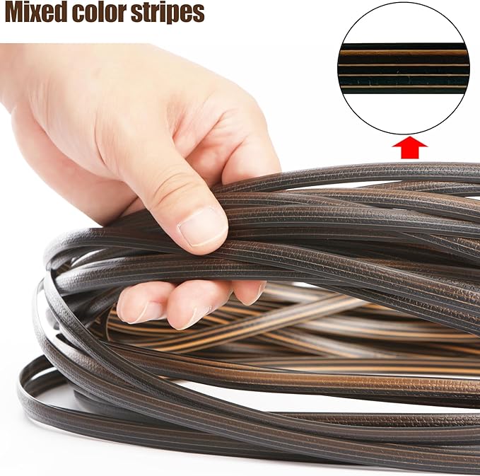 120 Ft Wicker Repair Kit, Plastic Wicker Repair Supplies, Gradient Dark Brown - Image 5